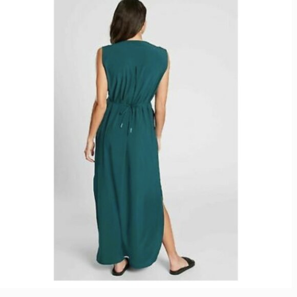 NWT Athleta Marlow Maxi Teal Blue Dress Medium - Picture 7 of 7